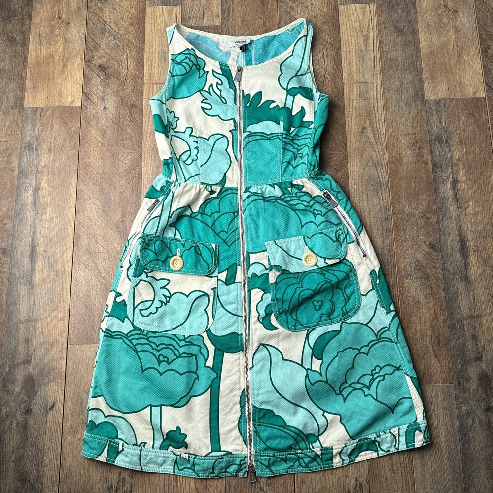 Vintage Moschino Cheap And Chic Dress Women's Size‎ 4 Made In Italy Floral 4383
